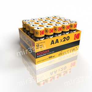 Батарейка AA Kodak LR06-20Box XTRALIFE Alkaline, 1.5B, (20/480/19200), (арт.Б0054765)