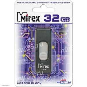 Флеш-накопитель 32Gb Mirex HARBOR, USB 2.0, пластик, чёрный