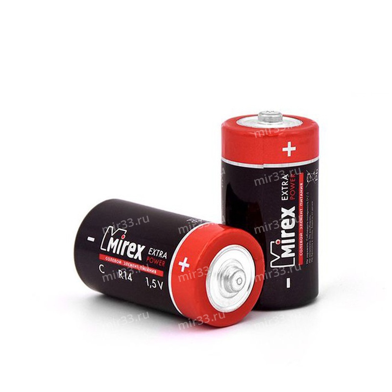 Батарейка C Mirex R14-2P Extra Power, 1.5B, (2/12/192)