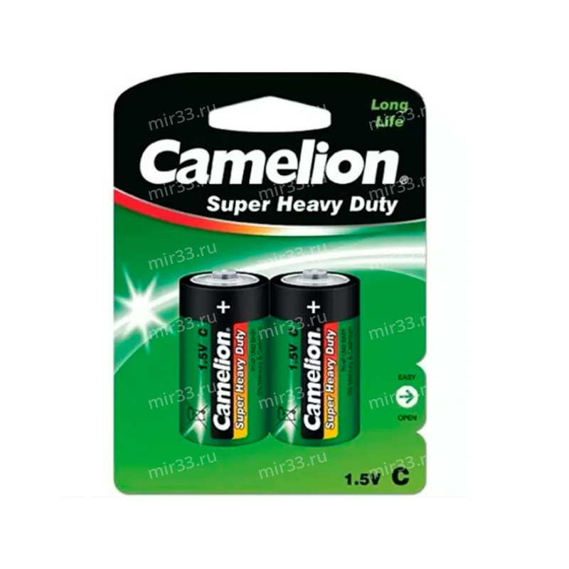 Батарейка C Camelion R14-2BL, 1.5B, зелёный, (2/12/288)