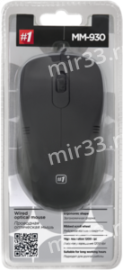 Мышь проводная Defender, MM-930, оптическая, цвет: чёрный