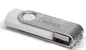 Флеш-накопитель 4Gb Mirex SWIVEL, USB 2.0, металл, белый