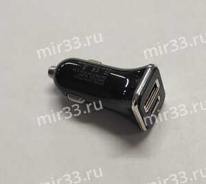 Блок питания автомобильный 1 USB 3.0, Type-C без бренда, 3.0A, цвет: чёрный