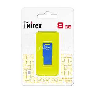 Флеш-накопитель 8Gb Mirex MARIO, USB 2.0, пластик, синий