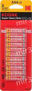 Батарейка AAA Kodak R03-11BL Heavy Duty, 1.5В, (11/264/47520)