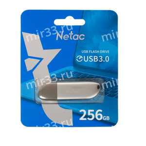 Флеш-накопитель 256Gb Netac U352, USB 3.0, металл, золотой