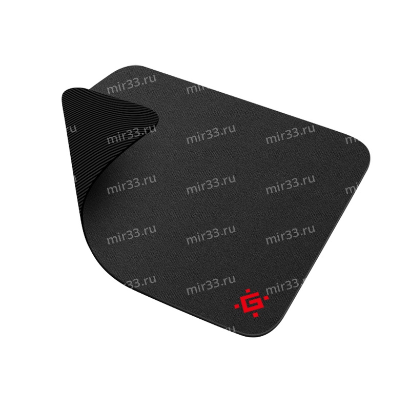 Коврик игровой Defender, Black, 250x200x3 мм, ткань, резина, цвет: чёрный