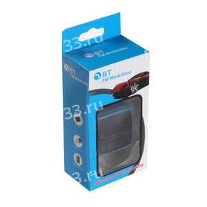 FM-трансмиттер без бренда, FM-I6BT, Bluetooth, цвет: синий