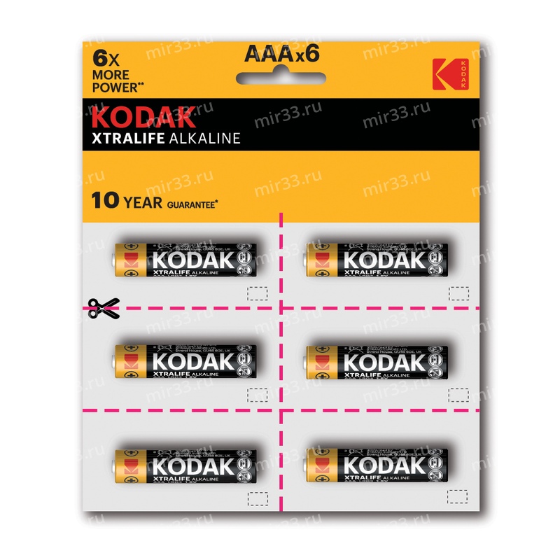 Батарейка AAA Kodak LR03-12BL XTralife, 1.5В, (12/144/576)