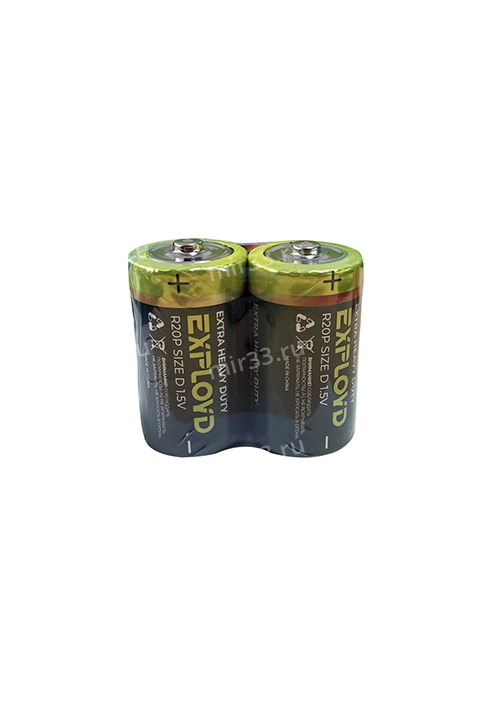Батарейка D Exployd R20-2P First, Extra, 1.5B, (2/20/120), (арт.EX-B-1120)