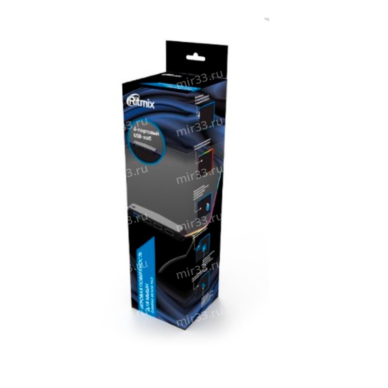 Коврик игровой Ritmix, MPD-480, 800х300х3мм, ткань, резина, подсветка RGB, цвет: чёрный