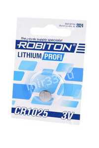 Элемент питания ROBITON PROFI R-CR1025-BL1 CR1025 BL1