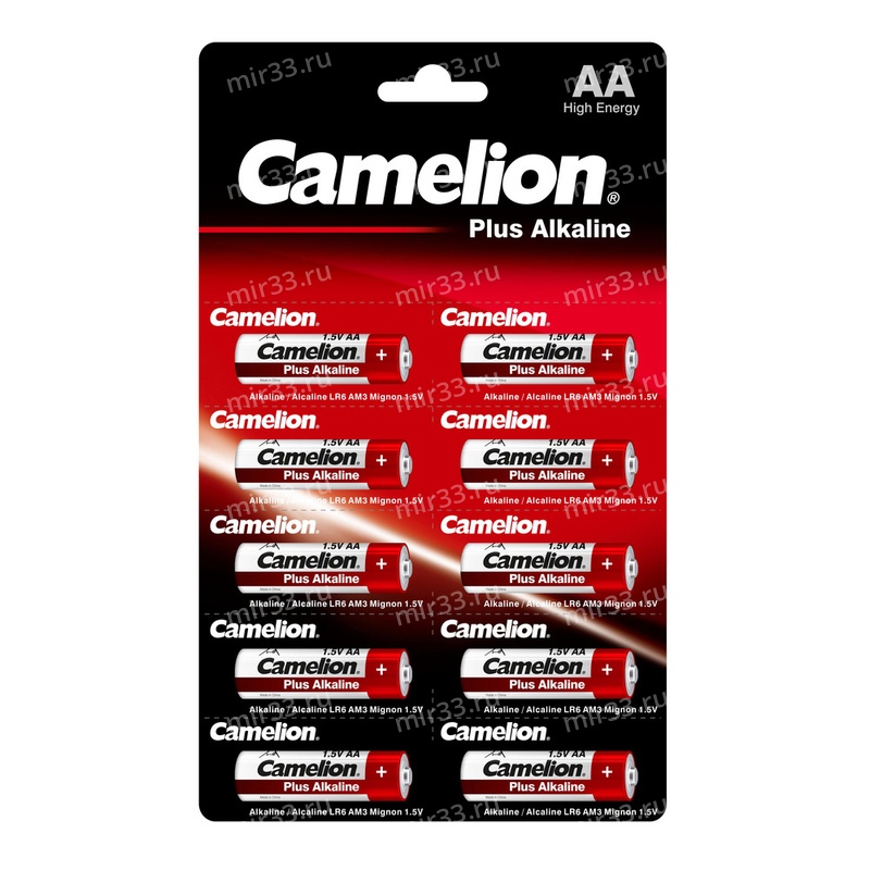 Батарейка AA Camelion LR06-BP1 x 10P Plus Alkaline, 1.5B, (1/10 /120/720)