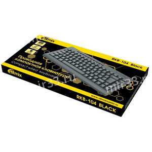 Клавиатура проводная Ritmix, RKB-104, USB, цвет: чёрный