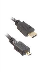 Кабель HDMI(m) - микро HDMI(m) TV-COM CG583K, 1.0м, 4k x 2k, цвет: чёрный