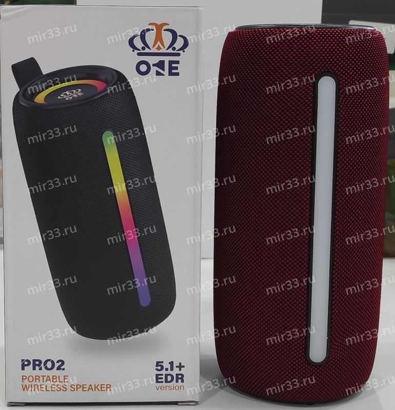 Колонка портативная, O1E Pro 2, пластик, Bluetooth, USB, microSD, цвет: красный