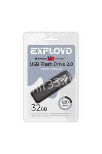 Флеш-накопитель 32Gb Exployd 620, USB 2.0, пластик, чёрный