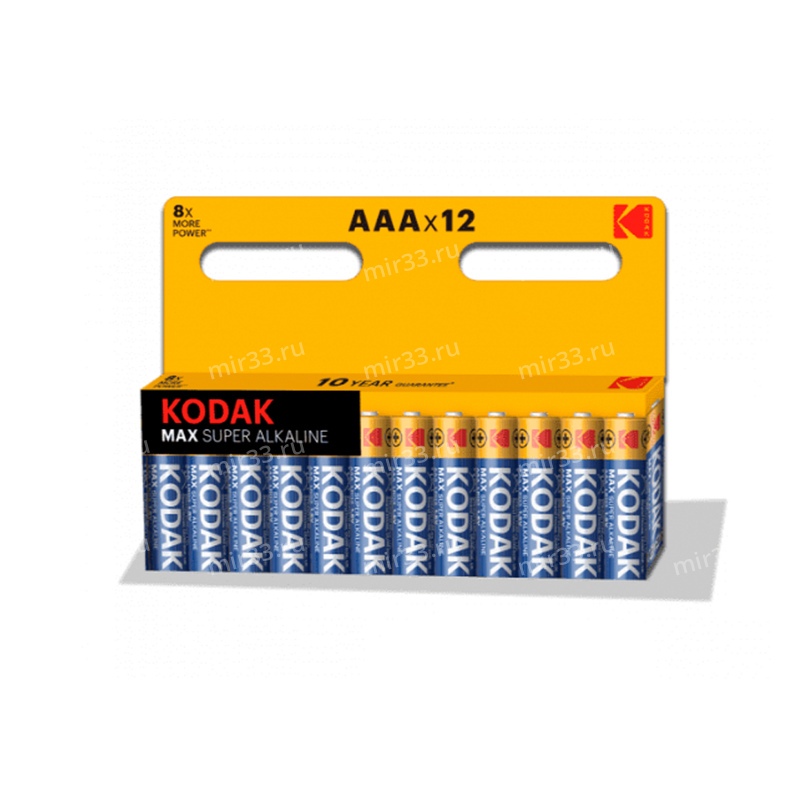 Батарейка AAA Kodak LR03-12Box Max, 1.5В, (12/120/720)