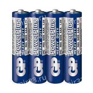 Батарейка AAA GP R03-4P Power Plus, 1.5B, (4/40/200)