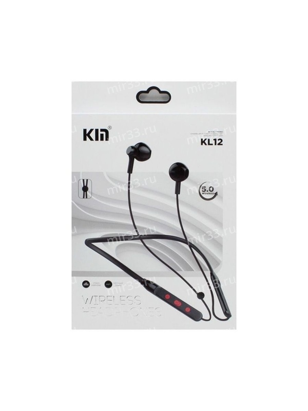Наушники внутриканальные Kin KL12, Bluetooth, цвет: чёрный