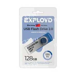 Флеш-накопитель 128Gb Exployd 530, USB 2.0, пластик, синий