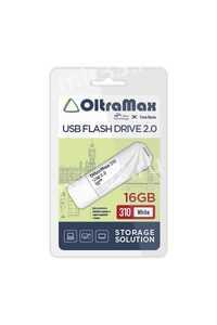 Флеш-накопитель 16Gb OltraMax 310, USB 2.0, пластик, белый