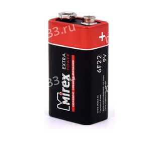 Батарейка Крона Mirex 6F22-1P Extra Power, (1/12/240), (арт.23702-6F22-S1)