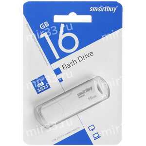 Флеш-накопитель 16Gb SmartBuy Clue, USB 3.1, пластик, белый