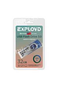 Флеш-накопитель 32Gb Exployd 590, USB 3.0, пластик, синий