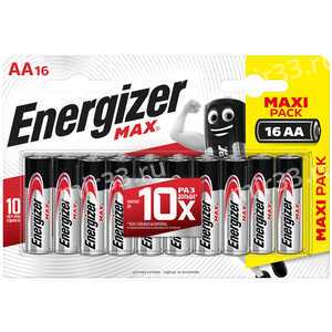Батарейка AA Energizer LR06-16BL MAX Alkaline, 1.5B