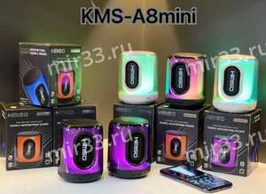 Колонка портативная Kimiso, KMS-A8 mini, Bluetooth, цвет: белый