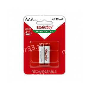 Аккумулятор AAA SmartBuy, R03-2BL, 600mAh, (2/24/240)