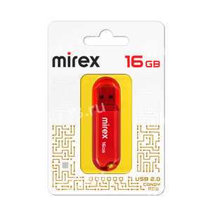 Флеш-накопитель 16Gb Mirex Candy, USB 2.0, пластик, красный