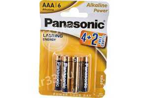 Элемент питания Panasonic Alkaline Power LR03APB/6BP 4+2F LR03 4+2шт BL6