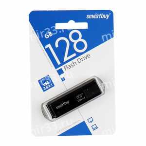 Флеш-накопитель 128Gb SmartBuy Dock, USB 3.0, пластик, чёрный