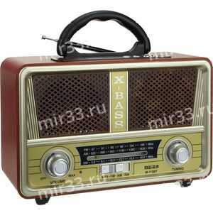 Радиоприемник M-112BT, цвет: коричневый