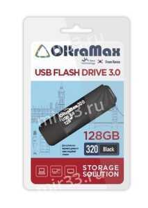 Флеш-накопитель 128Gb OltraMax 320, USB 3.0, пластик, чёрный