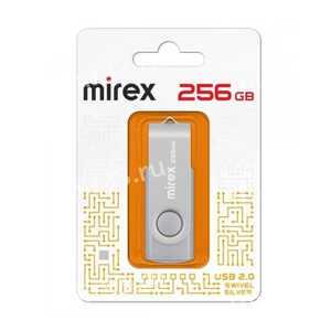 Флеш-накопитель 256Gb Mirex SWIVEL, USB 2.0, пластик, серый