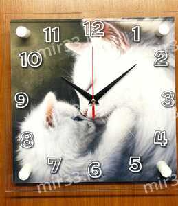 Часы настенные, интерьерные Кошки , бесшумные, 25 х 25 см