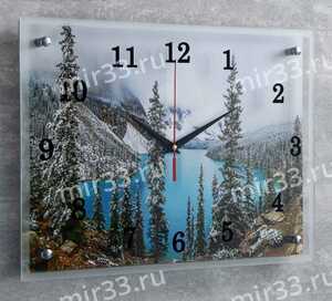 Часы настенные, серия: Природа, Горное озеро , 20х30 см