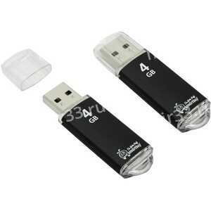 Флеш-накопитель 4Gb SmartBuy Clue, USB 2.0, пластик, чёрный
