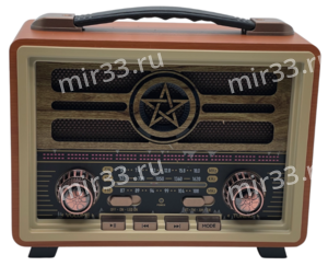 Радиоприемник без бренда M-2026BT, цвет: коричневый