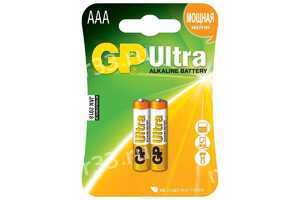 Батарейка AAA GP LR03-2BL Ultra Alkaline, 1.5B, (2/20/160), (арт.GP 24AU-CR2 Ultra 20/160)