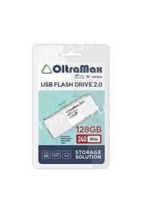 Флеш-накопитель 128Gb OltraMax 240, USB 2.0, пластик, белый